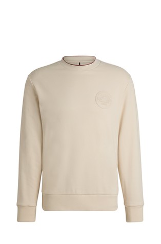 Porsche x BOSS pulover od mješavine pamuka s logotipom odgovarajuće boje