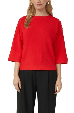 Relaxed fit sweater with decorative buttons