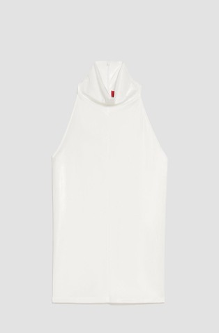 Svjetlucav pleten top s visokim ovratnikom