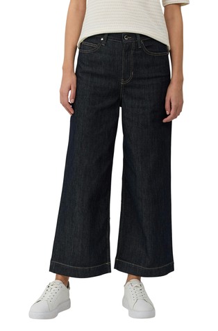 Jeans hlače s visokim strukom i zvonastim nogavicama