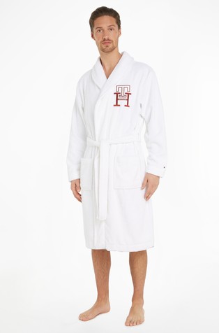 Pamučni ogrtač za poslije kupanja s izvezenim monogranom TH
