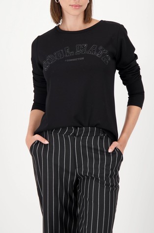 Majica dugih rukava s ukrasnim kamenčićima