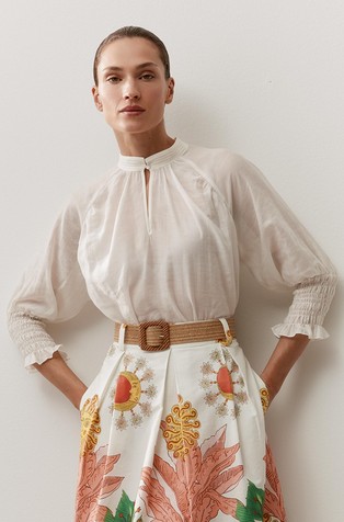 Blouse with 3/4 sleeves