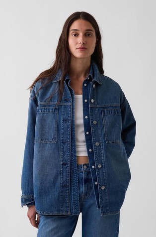 Denim Oversized Shirt Jacket