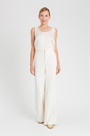 Satenski top sa širokim naramenicama