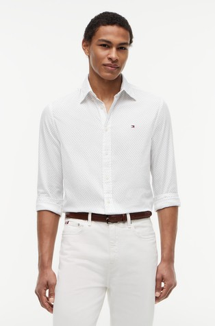Flex Regular fit Patterned Poplin Shirt