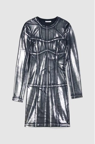 Metalno sjajna mini haljina