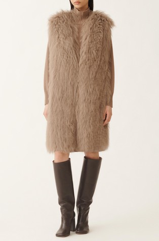 Dugi prsluk s krznom