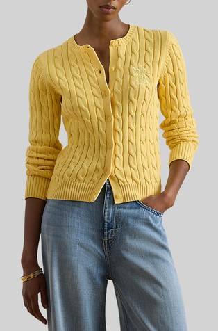 Cable-Knit Cotton Cardigan