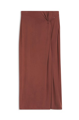 Jersey suknja od mješavine modala s uvijenim detaljem