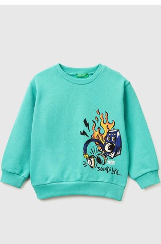 Oversized fit pulover s otiskom