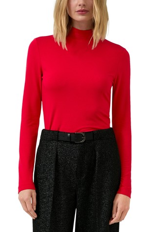 Majica od rastezljive viskoze s povišenim ovratnikom