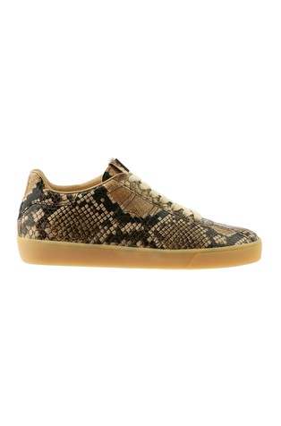 Sam Leather Sneakers with Snakeskin-effect