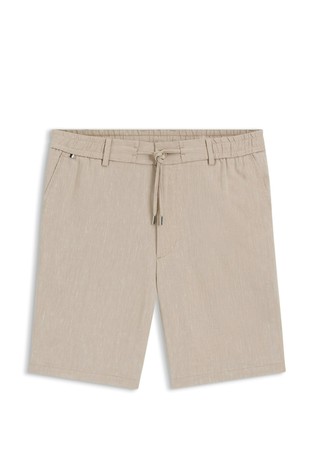 Modern-fit shorts in a linen blend