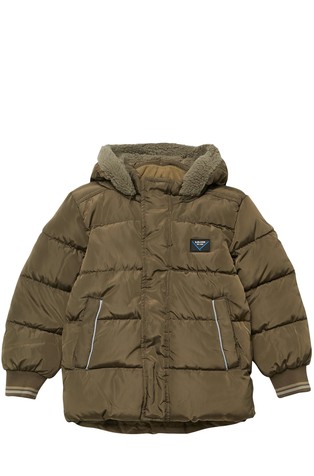 Prošivena jakna s kapuljačom i plišanom podstavom