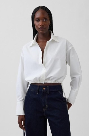 Ženska oversized fit košulja s podesivom vezicom