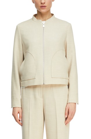 Structured jacket with patch pockets