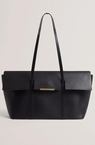 Leather Elongated Shopper Bag