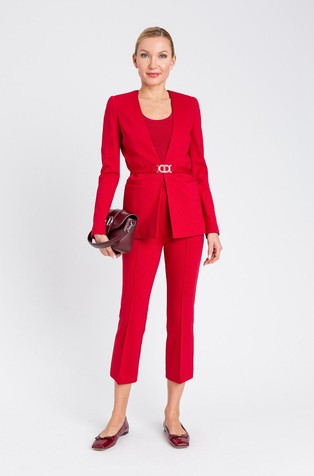 Sako od mješavine viskoze s logo remenom