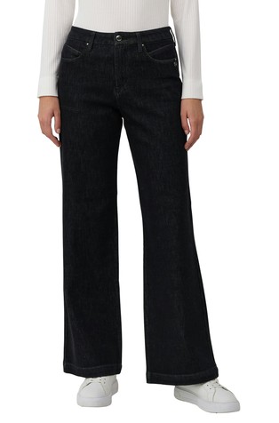 Jeans hlače s visokim strukom i širokim nogavicama