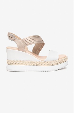 Kožne sandale s punom petom