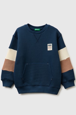 Cotton color block sweatshirt