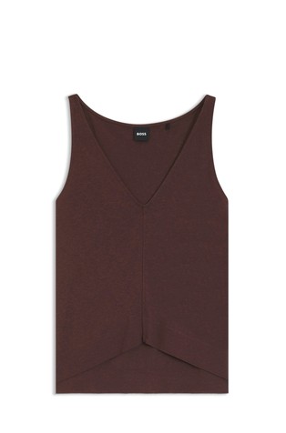 Relaxed fit top in cotton and linen