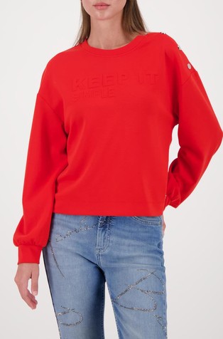 Sweatshirt with embossed lettering