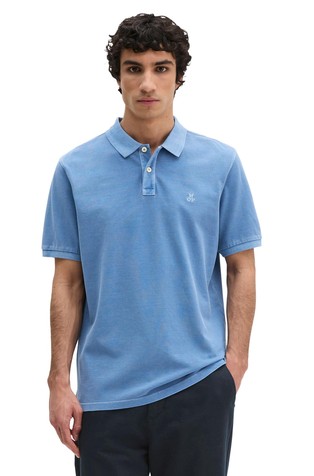 Short-sleeved polo shirt in organic cotton piqué