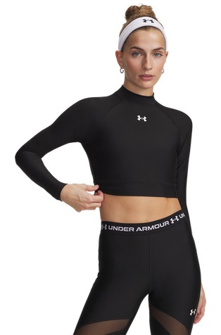 HeatGear® crop majica dugih rukava s povišenim ovratnikom