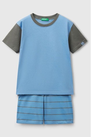 Pamučna pidžama s kratkim rukavima