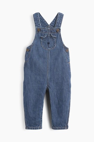 Baby Denim Stripe Brannan Bear Overalls