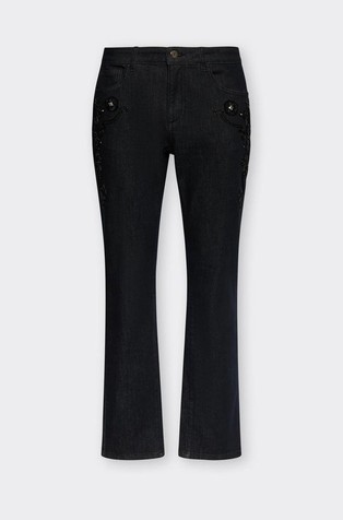 Jeans hlače s ukrasnim kamenčićima