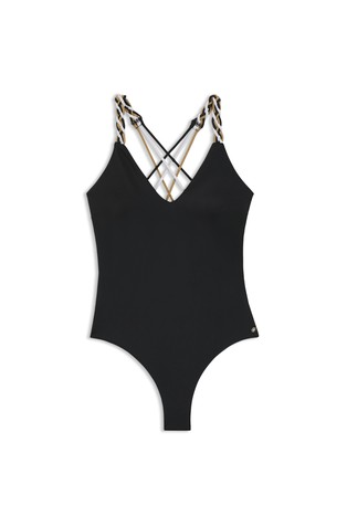 Jednodijelni kupaći kostim s prepletenim naramenicama