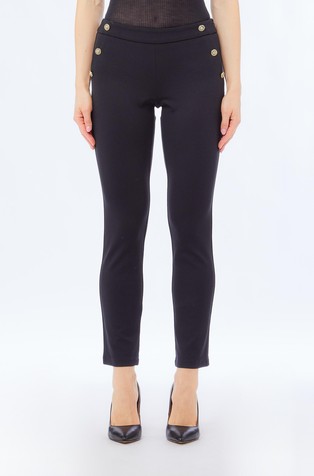 Skinny fit hlače s ukrasnim gumbima