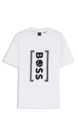 Relaxed fit majica kratkih rukava s logo otiskom