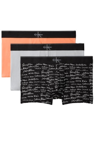 3-pack Graphic Monogram Cotton Stretch Trunks