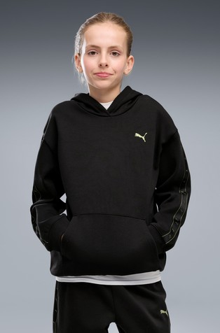 Essentials relaxed fit pulover s kapuljačom i logo trakom