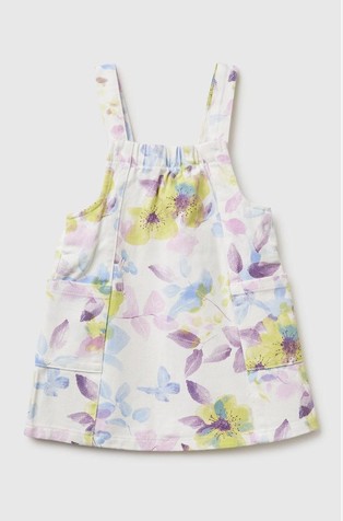 Floral dungaree dress