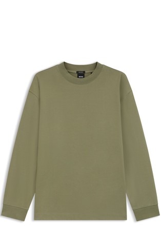 Slim fit majica dugih rukava od merceriziranog pamuka