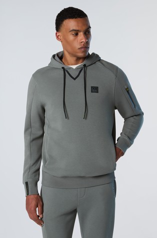 Pulover od piké scuba tkanine s kapuljačom