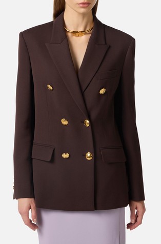 Sako od gabardena s dvorednim kopčanjem