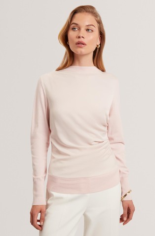 Pletena majica sa satenskim prednjim dijelom