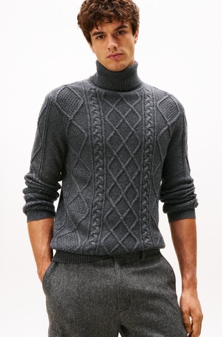 Pleten pulover od mješavine s kašmirom