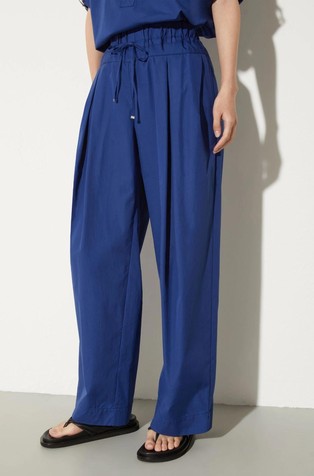 Loose fit hlače od pamučnog popelina