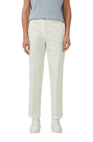 Chino pants with turn-up in cotton