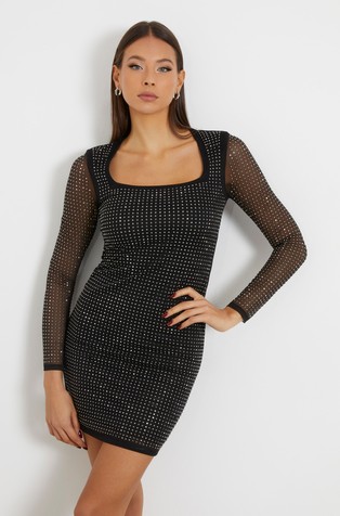 Mini haljina s ukrasnim kamenčićima