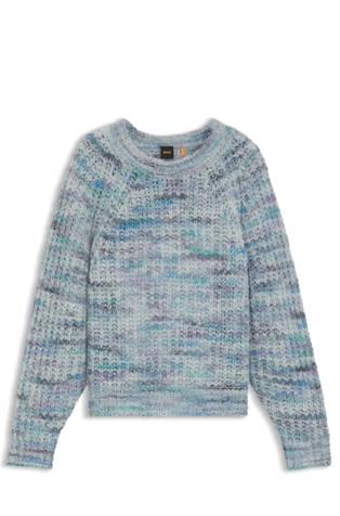 Relaxed fit pleten pulover od mješavine s alpakom