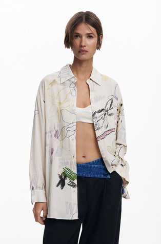 Lepršava košulja s kolažom printova