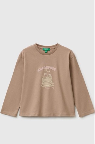 Long-sleeved cotton T-shirt with print